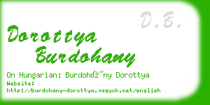 dorottya burdohany business card